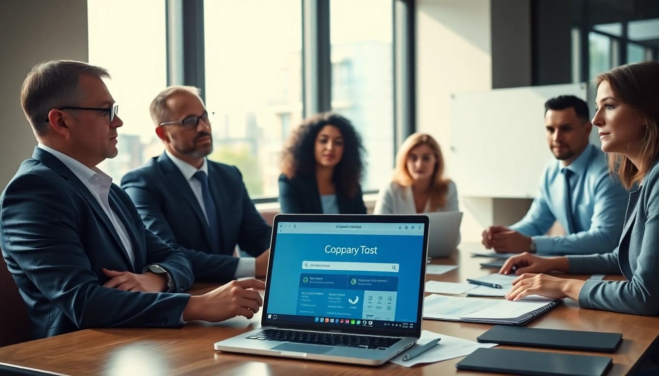 Company formation in the US discussion in a modern office setting with diverse professionals.