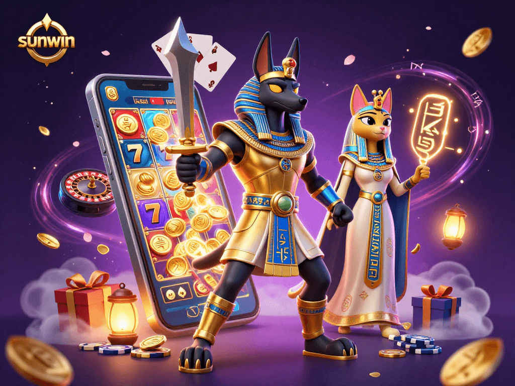 Engage with sunwin's thrilling slots featuring ancient Egyptian characters and dynamic gaming elements.