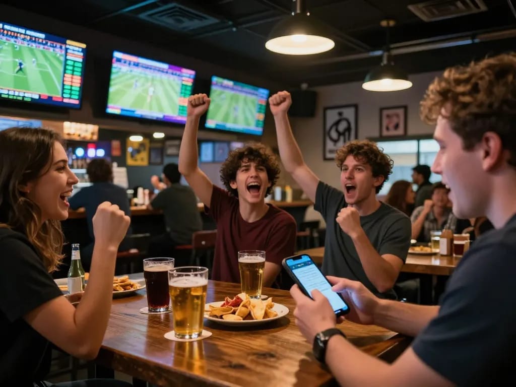 Exciting sports betting scene with viewers engaging in tin soi kèo while cheering for their favorite teams.