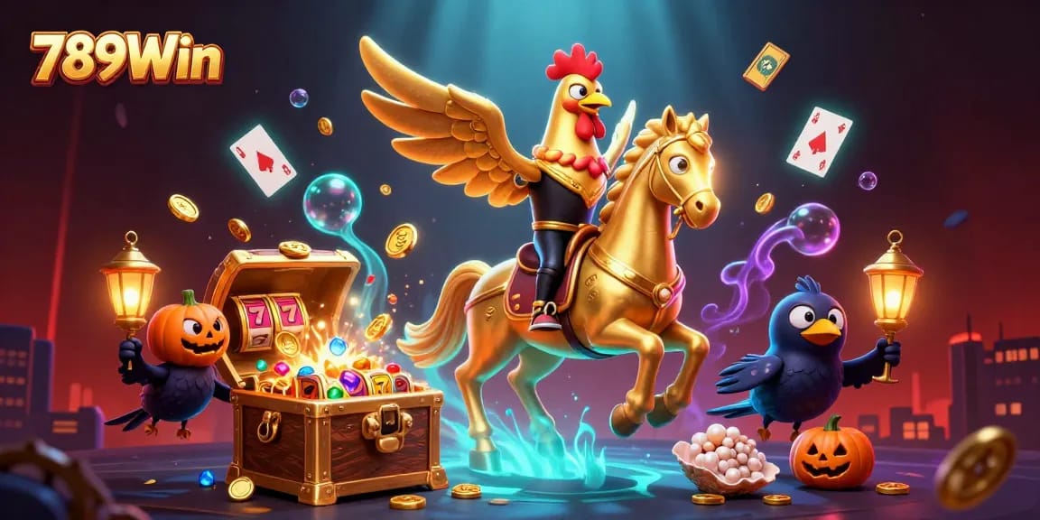 Win big at 789Win with a vibrant, immersive casino scene filled with dynamic elements.