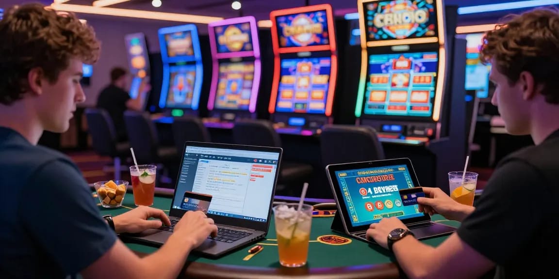 Players engaging at online casinos that accept credit cards with vibrant games and immersive experiences.