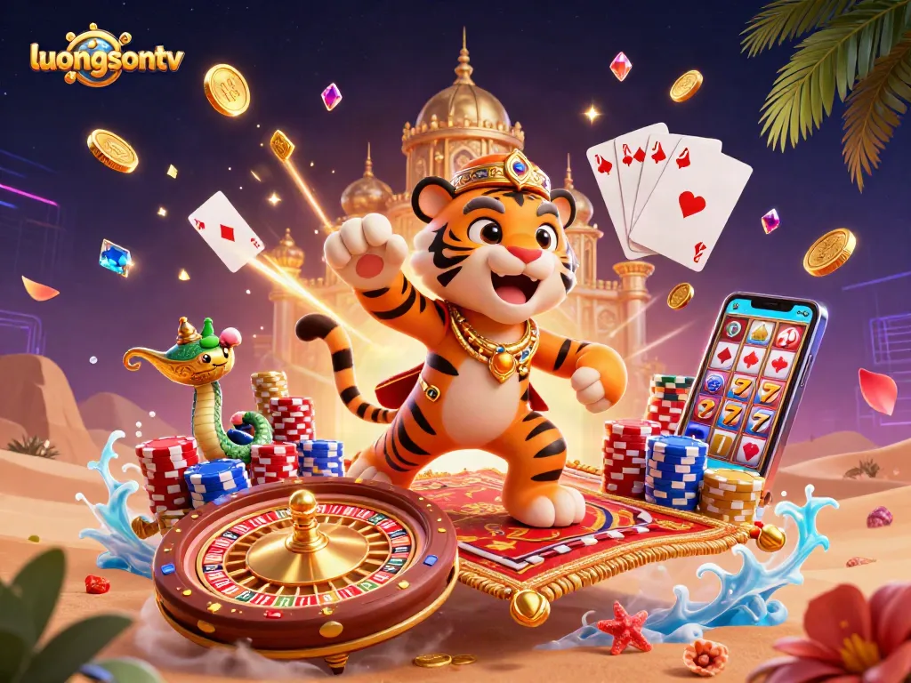 Win big while streaming live matches on luongsontv with vibrant casino elements all around.