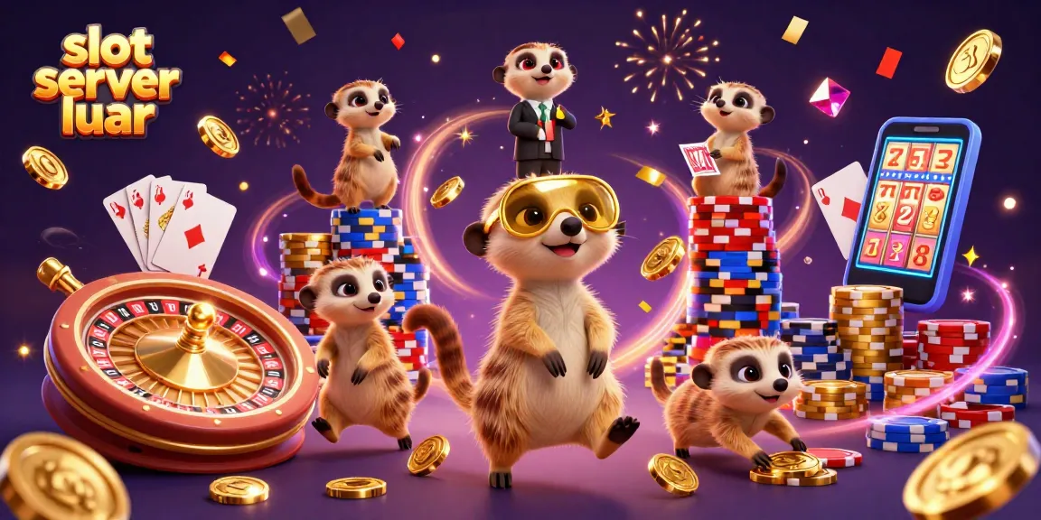Embrace the excitement at slot server luar with playful meerkats managing an adventurous casino.