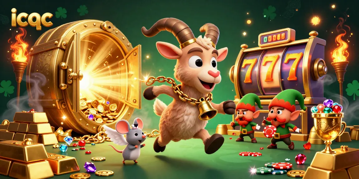 Play exciting games at icqc casino featuring a festive Krampus goat and mischievous elf gremlins.